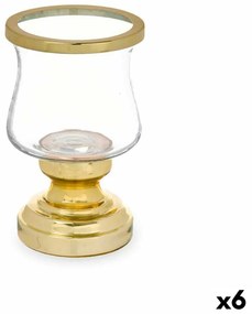 Κηροπήγιο Gift Decor Χρυσό Κρυστάλλινο Χάλυβας 12 x 19,5 x 12 cm Ποτήρι Κρασί (x6)