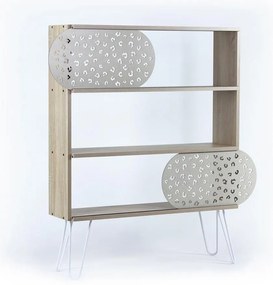 Βιβλιοθήκη ArteLibre ILLIA No 3 Δρυς/Λευκό 94x25x117cm-14570267