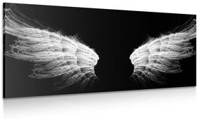 Εικόνα με ασπρόμαυρα φτερά αγγέλου - 120x60