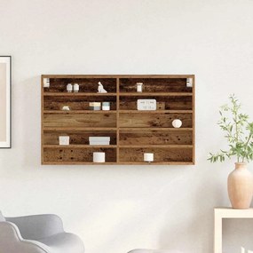 vidaXL Βιτρίνα με ράφι Παλιό ξύλο 100 x 15 x 58 cm Επεξεργασμένο ξύλο