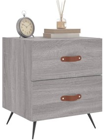 vidaXL Κομοδίνα 2 τεμ. Γκρι Sonoma 40 x 35 x 47,5 εκ. Επεξεργ. Ξύλο