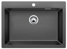 Blanco Pleon 8 Anthracite SILGRANIT™ PuraDur™ Γρανιτένιος Νεροχύτης Ένθετος με 1 Γούρνα 70x51cm