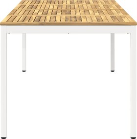 vidaXL Τραπέζι δείπνου κήπου Λευκό 196 x 100,5 x 75 εκ