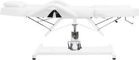 vidaXL Κρεβάτι - Πολυθρόνα Αισθητικής Λευκό 180 x 62 x (87-112) εκ.