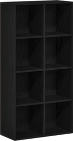 vidaXL Βιβλιοθήκη Μαύρη Δρυς 66x30x130 εκ. από Τεχνητό Ξύλο