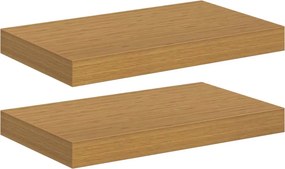 vidaXL Ράφι Τοίχου 2 pcs Μπεζ 40 x 23,5 x 4 εκ Επεξεργασμένο ξύλο