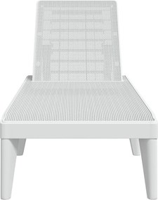 vidaXL Ξαπλώστρα Λευκή 186 x 60 x 29 από Πολυπροπυλένιο