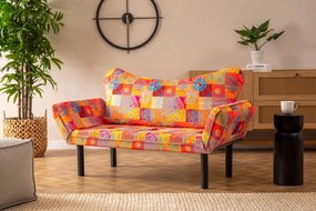 2-Seat Sofa-Bed Chatto - Patchwork Multicolor