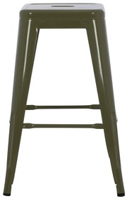 ΣΚΑΜΠΟ ΜΕΣΑΙΟΥ ΥΨΟΥΣ ΜΕΤΑΛΛΙΚΟ  MELITA ΣΕ DARK OLIVE GREEN 43x43x67Yεκ.