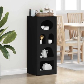 vidaXL Πλαϊνό γραφείο ELST Μαύρο 40 x 35 x 100,5 εκ Επεξεργασμένο ξύλο