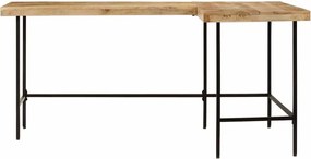 vidaXL Γραφείο 165x110x77 cm Μασίφ Ξύλο Μάνγκο και Σίδερο