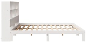 vidaXL Κρεβάτι Βιβλιοθήκη Χωρίς Στρώμα 180x200 εκ Μασίφ Ξύλο Πεύκου