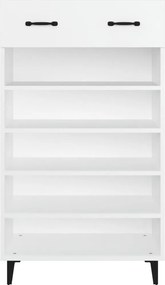 vidaXL Παπουτσοθήκη Λευκή 60 x 35 x 105 εκ. από Επεξεργασμένο Ξύλο
