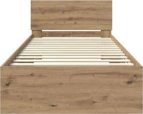 vidaXL Σκελετός Κρεβατιού Artisan Δρυς 80 x 200 cm Επεξεργασμένο Ξύλο