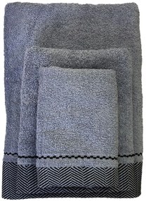 Ariete Casa Σετ Πετσέτες Μπάνιου 2τμχ Γκρι Βάρους 550gr/m²