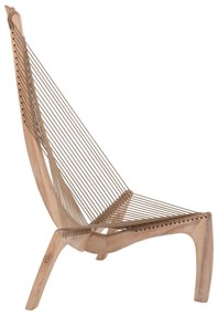 Πολυθρόνα HARP C9861 Ξύλο Φράξινος με Φυσικό Συνθετικό Σχοινί 85x101,5x128,5Yεκ. 85x101.5x128.5 εκ.
