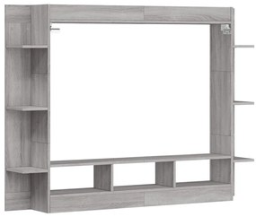 vidaXL Έπιπλο Τηλεόρασης Γκρι Sonoma 152 x 22 x 113 εκ. Επεξεργ. Ξύλο