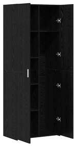 vidaXL Highboard Μαύρη δρυς 70 x 42.5 x 185 εκ Επεξεργασμένο ξύλο