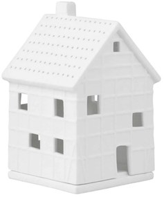 Κηροπήγιο Για Ρεσώ Half-Timbered RD0015115 7x7,5x12cm White Raeder Πορσελάνη