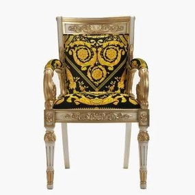 Πολυθρόνα Versace Gold 55χ50χ90cm Ξύλο,Ύφασμα