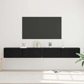 vidaXL Σετ επίπλου τηλεόρασης 4 pcs Μαύρη δρυς 60 x 30 x 30 cm