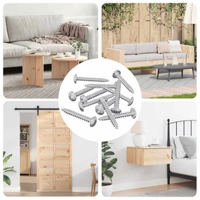 vidaXL Ξυλοβίδες 12 pcs Ασημί M4 x 28 mm Ατσάλι