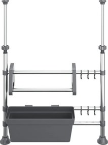 vidaXL Οργανωτής Κουζίνας Ρυθμιζόμενος Αλουμινίου