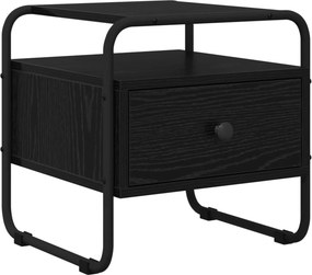 vidaXL Κομοδίνο Μαύρη Δρυς 40 x 39,5 x 40 εκ Επεξεργασμένο Ξύλο