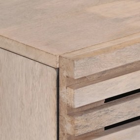 vidaXL Ντουλάπι Λευκό 60 x 34 x 75 εκ. από Μασίφ Ξύλο Μάνγκο