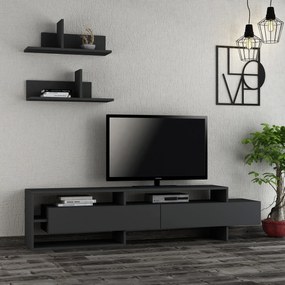 Σύνθεση Τηλεόρασης Ανθρακί DROTERI 180x32x42