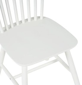 Καρέκλα Melia rubberwood σε λευκή απόχρωση 45x51x87εκ 4αδα 45x51x87 εκ.