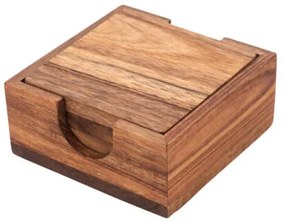 Estia Σουβέρ Allure Σετ 5τμχ Με Θήκη Από Ξύλο Ακακίας 11x11cm 01-24956