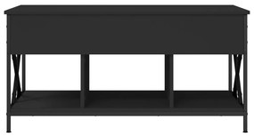 vidaXL Τραπεζάκι Σαλονιού Μαύρο 100 x 55 x 50 εκ. Επεξεργασμένο Ξύλο
