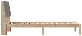 vidaXL Σκελετός Κρεβατιού Καφέ 80 x 200 cm Στερεά ξυλεία πεύκου