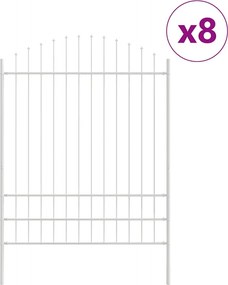 vidaXL Φράχτης Κήπου 8 pcs Λευκό 170 x 225 cm