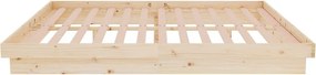 vidaXL Πλαίσιο Κρεβατιού 135 x 190 εκ. από Μασίφ Ξύλο Double