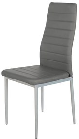 Καρέκλα ArteLibre ROSE Σκούρο Γκρι PVC 53x39x96cm-14320016