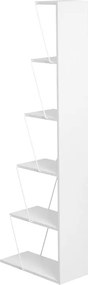Βιβλιοθήκη mini Tars pakoworld λευκό 50x22x150εκ