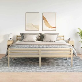 VidaXL Κομοδίνα με συρτάρι 2 τεμ. Sonoma Δρυς 20x36x60 εκ.