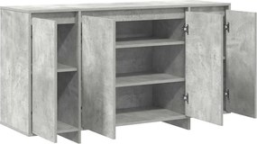 vidaXL Πλαϊνό γραφείο Σκυρόδεμα Γκρι 135 x 41 x 75 εκ