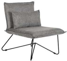 Πολυθρόνα DKD Home Decor 66 x 78 x 75 cm Μαύρο Γκρι Μέταλλο