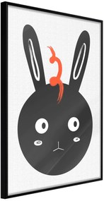 Αφίσα - Surprised Bunny - 30x45 - Μαύρο - Χωρίς πασπαρτού