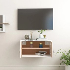 vidaXL Ντουλάπι Τοίχου Λευκό 60 x 30 x 30 εκ. από Μασίφ Ξύλο Πεύκου