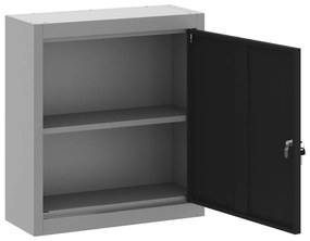 vidaXL Ντουλάπα Εργαλείων Τοίχου Μαύρη 50x20x55 εκ Ατσάλι