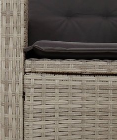 vidaXL Σετ Τραπεζαρίας Κήπου 5 τεμ. Αν. Γκρι Συνθ. Ρατάν με Μαξιλάρια