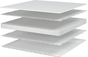 vidaXL Στρώμα με Αφρό Μνήμης Λευκό 100x200x17 εκ. μαλακό