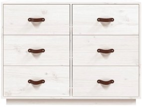 vidaXL Συρταριέρα Λευκή 100x40x75 εκ. από Μασίφ Ξύλο Πεύκου