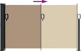 vidaXL Σκίαστρο Πλαϊνό Συρόμενο Taupe 120 x 600 εκ.