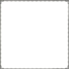 vidaXL Περίγραμμα γκαζόν 4 τμχ. 100 x 100 x 20 cm Ατσάλι Ασημί