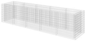 vidaXL Συρματοκιβώτιο-Γλάστρα Υπερυψωμένη 450x90x100 εκ. Γαλβ. Χάλυβας